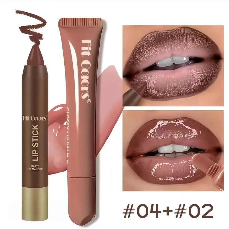 Moisturizing Rich Color Lip Liner and Lip Oil Set